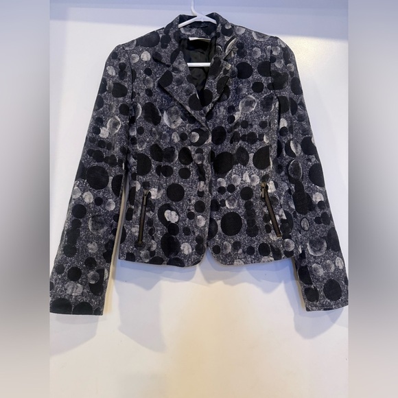 Akris Punto Polkadot Blazer Jacket Cotton Size 4 - Picture 1 of 5